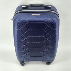 Aimee Kestenberg 22 Inch Carry On Hard Shell Spinner Luggage Blue